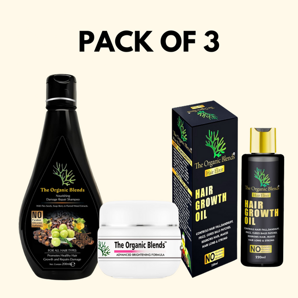 The Organic Blends Pack of Cream, Oil and Shampoo